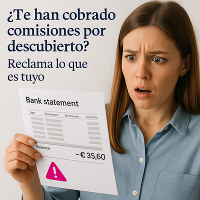 Comisión bancaria por descubierto abusiva en extracto bancario
